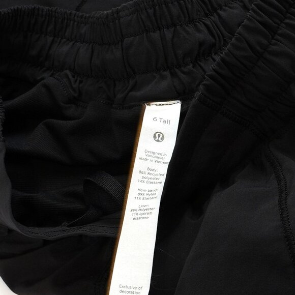 Lululemon Hotty Hot Short II *Long 4" Inseam Black - Size 6 Tall - Picture 3 of 6